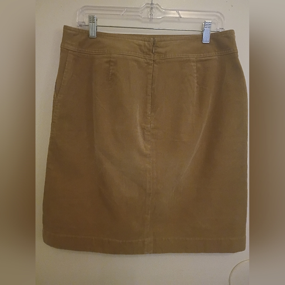 Talbots Tan‎ Corduroy Mini Skirt Sz 10 - Picture 2 of 6
